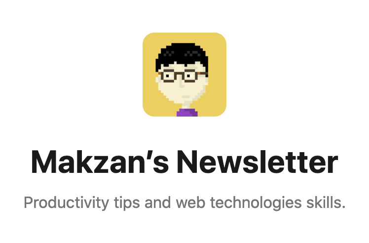 Makzan’s newsletter web page